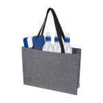 Sac de courses en feutre recyclé de haute qualité, capacité 20L couleur gris foncé deuxième vue
