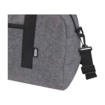 Pochette multiusage en feutre recyclé de qualité avec sangles couleur gris foncé vue détail 1