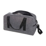 Pochette multiusage en feutre recyclé de qualité avec sangles couleur gris foncé deuxième vue