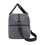 Pochette multiusage en feutre recyclé de qualité avec sangles couleur gris foncé vue latérale