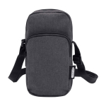 Housse pour mobile en polyester recyclé avec sangles ajustables couleur gris foncé deuxième vue frontale