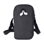 Housse pour mobile en polyester recyclé avec sangles ajustables couleur gris foncé deuxième vue arrière
