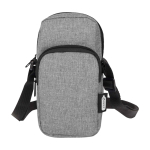 Housse pour mobile en polyester recyclé avec sangles ajustables couleur gris chiné deuxième vue frontale