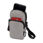 Housse pour mobile en polyester recyclé avec sangles ajustables couleur gris chiné deuxième vue