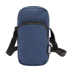 Housse pour mobile en polyester recyclé avec sangles ajustables couleur bleu marine deuxième vue frontale