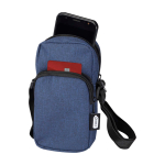 Housse pour mobile en polyester recyclé avec sangles ajustables couleur bleu marine deuxième vue