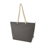 Sac de plage en polyester recyclé avec anses en cordon 23L couleur gris