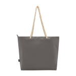 Sac de plage en polyester recyclé avec anses en cordon 23L couleur gris deuxième vue arrière