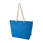 Sac de plage en polyester recyclé avec anses en cordon 23L couleur bleu roi