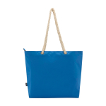 Sac de plage en polyester recyclé avec anses en cordon 23L couleur bleu roi deuxième vue arrière