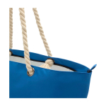 Sac de plage en polyester recyclé avec anses en cordon 23L couleur bleu roi vue détail 1