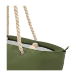 Sac de plage en polyester recyclé avec anses en cordon 23L couleur vert olive vue détail 1