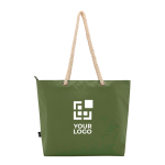 Sac de plage en polyester recyclé avec anses en cordon 23L avec zone d'impression