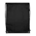 Sac à dos à cordon en non-tissé durable et résistant à la déchirure 5L couleur noir deuxième vue frontale