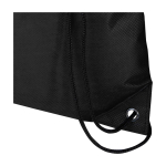 Sac à dos à cordon en non-tissé durable et résistant à la déchirure 5L couleur noir vue détail 1