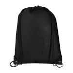 Sac à dos à cordon en non-tissé durable et résistant à la déchirure 5L couleur noir troisième vue frontale