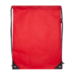 Sac à dos à cordon en non-tissé durable et résistant à la déchirure 5L couleur rouge deuxième vue frontale