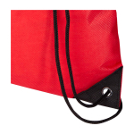Sac à dos à cordon en non-tissé durable et résistant à la déchirure 5L couleur rouge vue détail 1