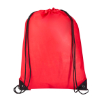 Sac à dos à cordon en non-tissé durable et résistant à la déchirure 5L couleur rouge troisième vue frontale