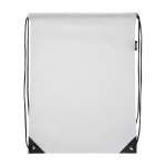 Sac à dos à cordon en non-tissé durable et résistant à la déchirure 5L couleur blanc deuxième vue frontale