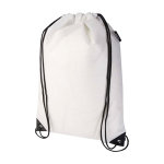 Sac à dos à cordon en non-tissé durable et résistant à la déchirure 5L couleur blanc