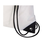 Sac à dos à cordon en non-tissé durable et résistant à la déchirure 5L couleur blanc vue détail 1