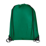Sac à dos à cordon en non-tissé durable et résistant à la déchirure 5L couleur vert troisième vue frontale