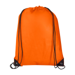 Sac à dos à cordon en non-tissé durable et résistant à la déchirure 5L couleur orange troisième vue frontale