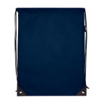 Sac à dos à cordon en non-tissé durable et résistant à la déchirure 5L couleur bleu marine deuxième vue frontale
