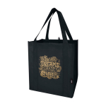 Pochette multiusage en polyester recyclé avec fond renforcé 29L couleur noir vue impression sérigraphique