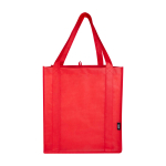 Pochette multiusage en polyester recyclé avec fond renforcé 29L couleur rouge troisième vue frontale