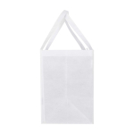 Pochette multiusage en polyester recyclé avec fond renforcé 29L couleur blanc vue latérale