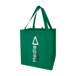 Pochette multiusage en polyester recyclé avec fond renforcé 29L couleur vert vue impression sérigraphique