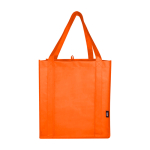 Pochette multiusage en polyester recyclé avec fond renforcé 29L couleur orange troisième vue frontale