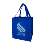Pochette multiusage en polyester recyclé avec fond renforcé 29L couleur bleu roi vue impression sérigraphique