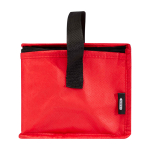 Sac isotherme en non-tissé recyclé pour 6 canettes, capacité 4L couleur rouge vue latérale
