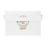 Sac isotherme en non-tissé recyclé pour 6 canettes, capacité 4L couleur blanc vue impression sérigraphique