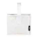 Sac isotherme en non-tissé recyclé pour 6 canettes, capacité 4L couleur blanc vue latérale