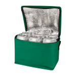 Sac isotherme en non-tissé recyclé pour 6 canettes, capacité 4L couleur vert