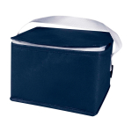 Sac isotherme en non-tissé recyclé pour 6 canettes, capacité 4L couleur bleu marine deuxième vue