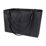 Grand sac cabas en polyester recyclé avec anses 65L couleur noir deuxième vue