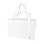 Grand sac cabas en polyester recyclé avec anses 65L couleur blanc