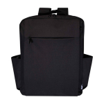 Sac à dos en polyester recyclé avec compartiment pour PC 15” couleur gris foncé deuxième vue frontale