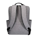 Sac à dos en polyester recyclé avec compartiment pour PC 15” couleur gris chiné deuxième vue arrière