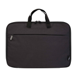 Mallette ordinateur portable polyester recyclé et doublure RPET 2 en 1 couleur gris foncé deuxième vue frontale