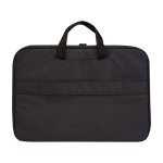 Mallette ordinateur portable polyester recyclé et doublure RPET 2 en 1 couleur gris foncé deuxième vue arrière