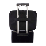 Mallette ordinateur portable polyester recyclé et doublure RPET 2 en 1 couleur gris foncé troisième vue