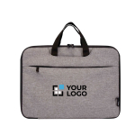 Mallette ordinateur portable polyester recyclé et doublure RPET 2 en 1 avec zone d'impression