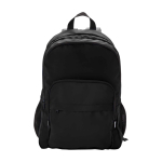 Sac à dos ordinateur portable polyester recyclé poche pour PC 15” couleur noir deuxième vue frontale