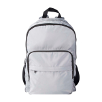 Sac à dos ordinateur portable polyester recyclé poche pour PC 15” couleur gris deuxième vue frontale